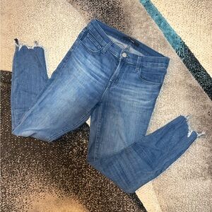J Brand Cropped Skinny Jeans – Size 25 (Galaxy Wash, Raw Hem)